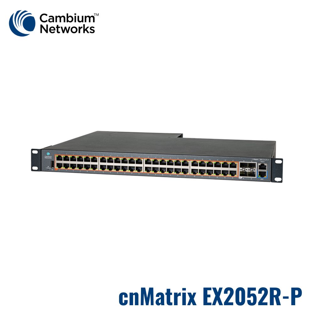 Switch PoE+ Layer 3 Managed Cambium cnMatrix EX2052R-P