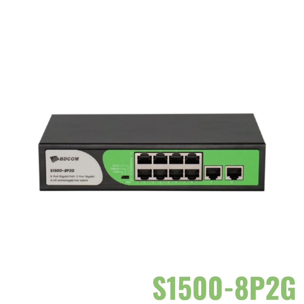 Switch PoE+ Unmanaged BDCOM S1500-8P2G