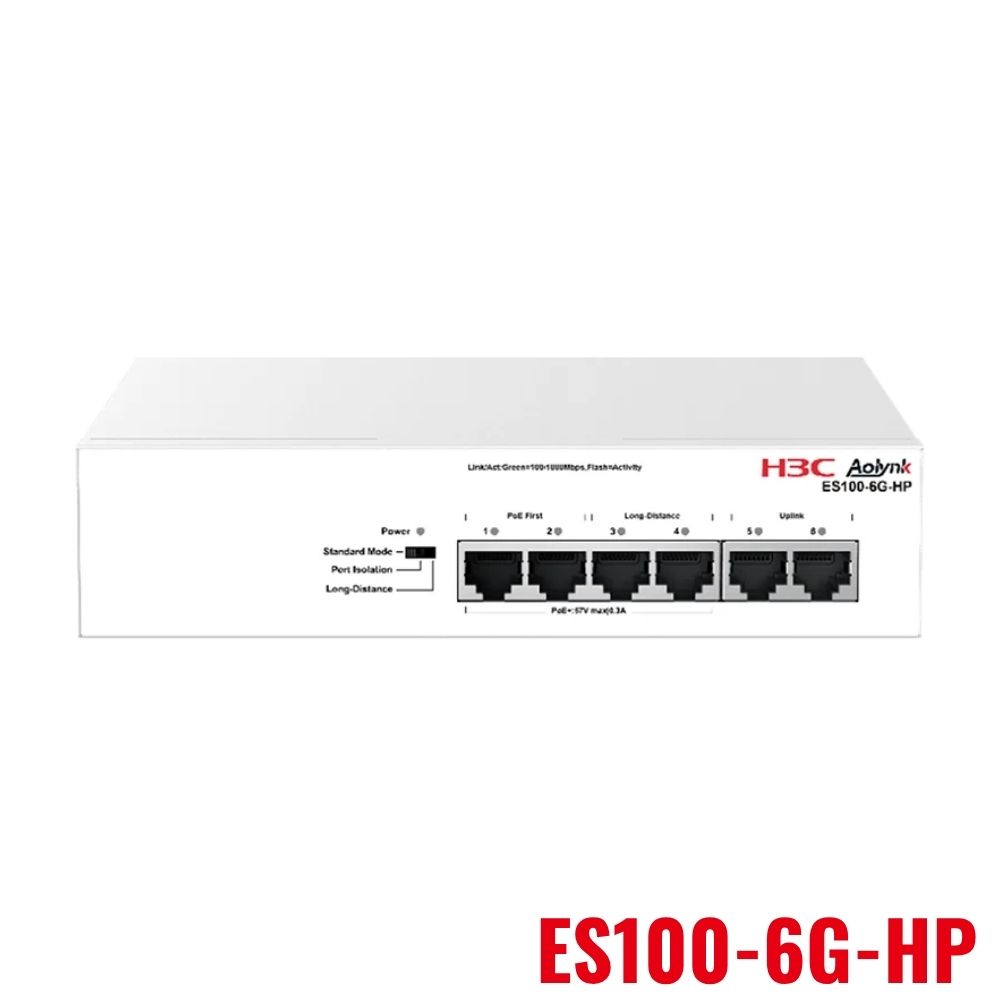 Switch PoE+ Unmanaged H3C Aolynk ES100-6G-HP