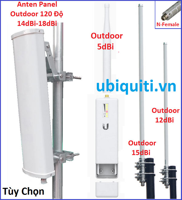 Ubiquiti PicoStation M2HP Outdoor/indoor WiFi Access Point Công Suất Phát 630mW Anten Tùy Chọn 5dBi-12bBi-15dBi-18dBi...